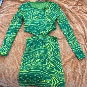 Green Zara Marble dress 💚